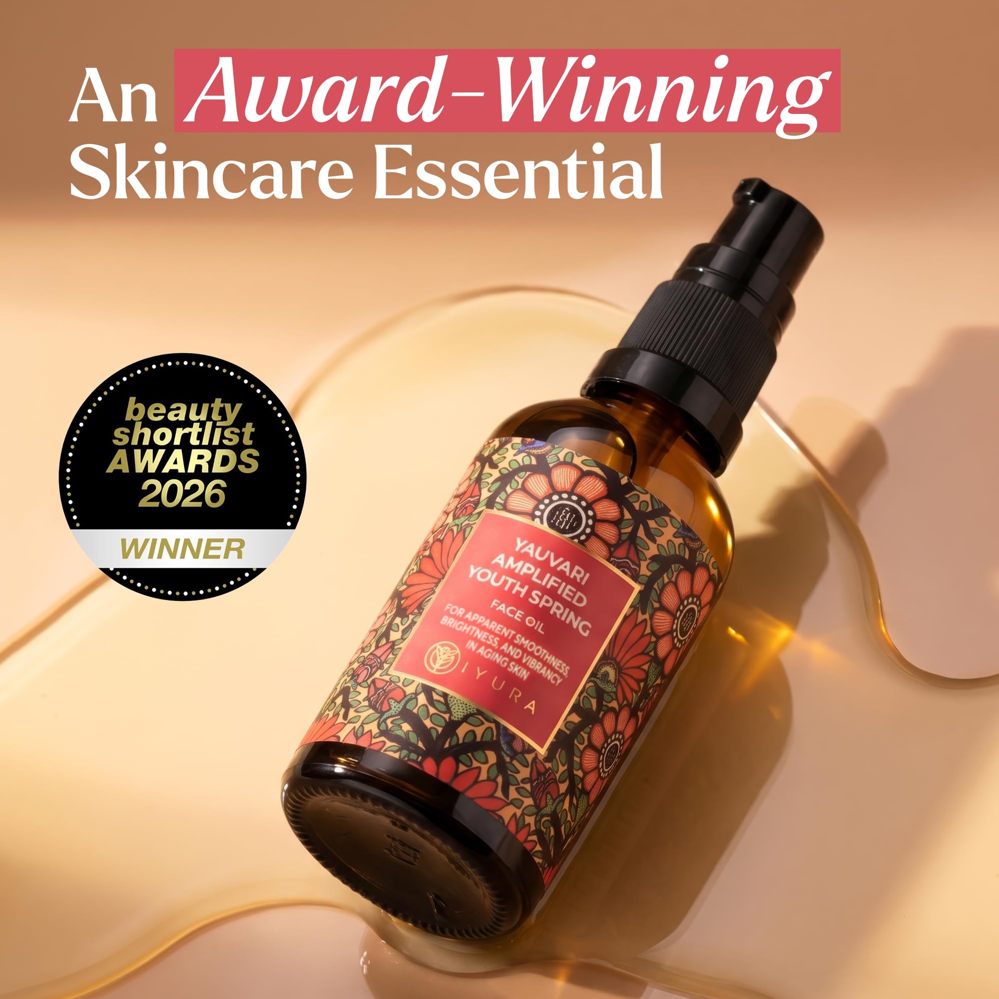 The Ayurveda Experience pouring a single drop demonstrating easy controlled application