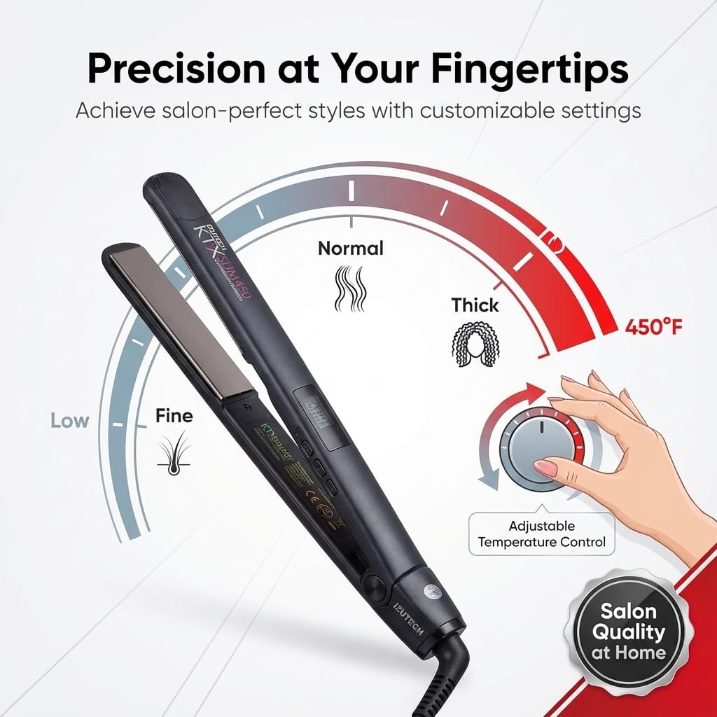 izutech held in hand to show 1-inch plate scale and easy maneuverability