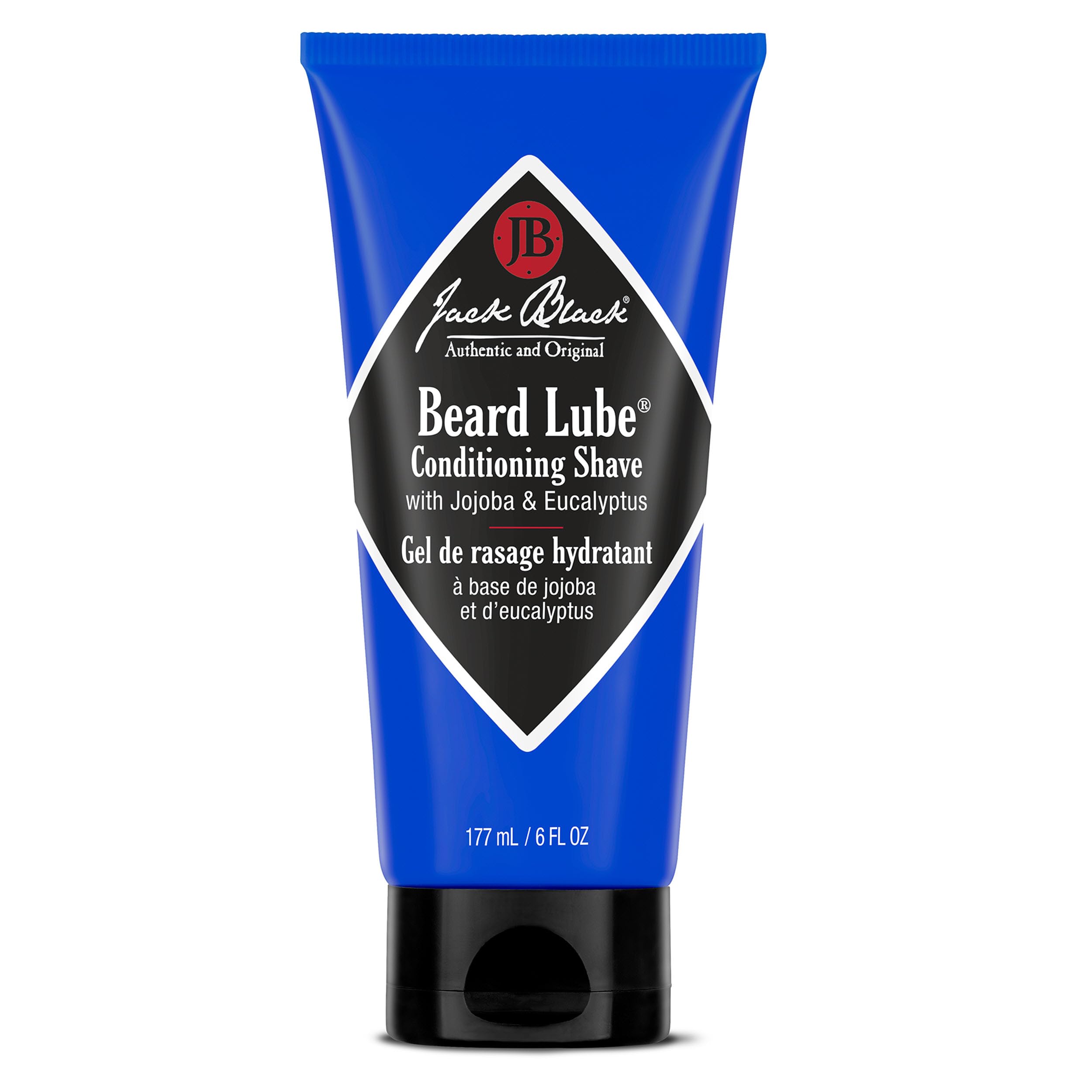 Jack Black Beard Lube front packaging showing bottle and label with product benefit