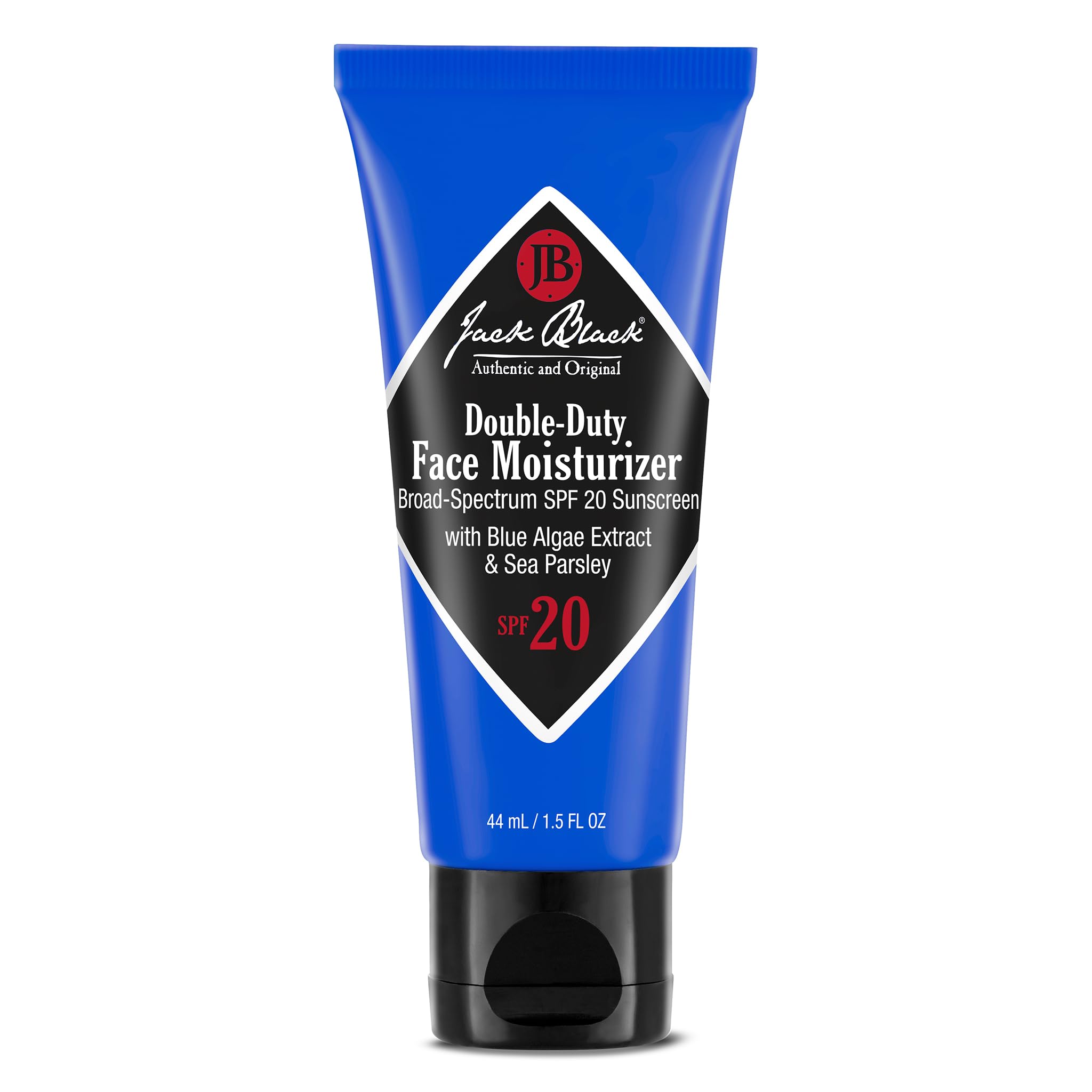 Jack Black front tube showing product branding and compact travel-friendly size