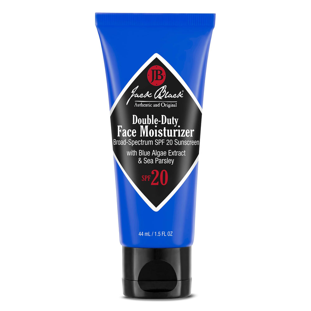 Jack Black front tube showing product branding and compact travel-friendly size