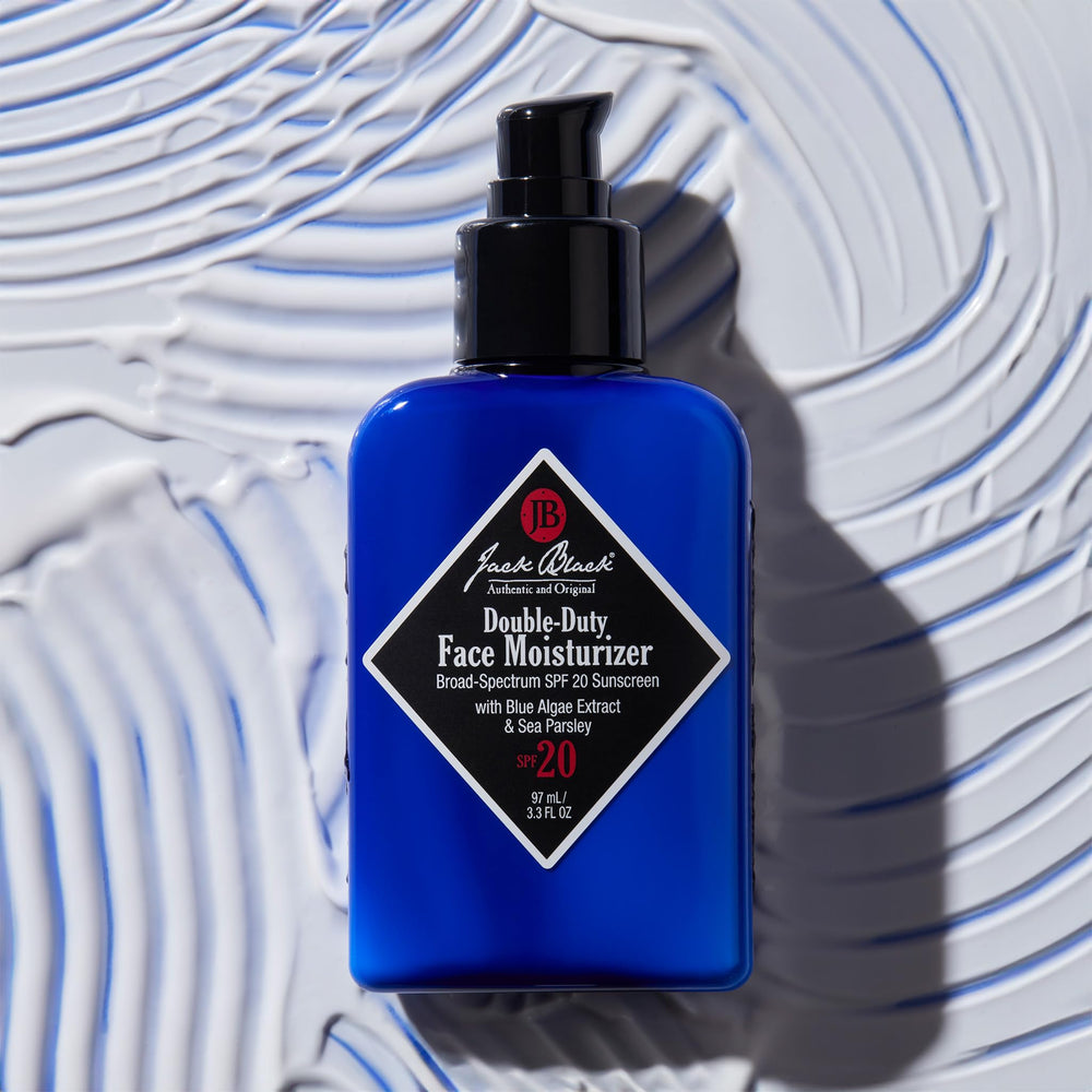 Jack Black in a morning bathroom routine setting offering quick daily protection