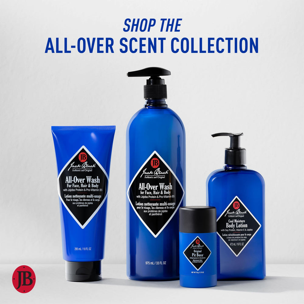jack black with All-Over Wash showing coordinated scent layering