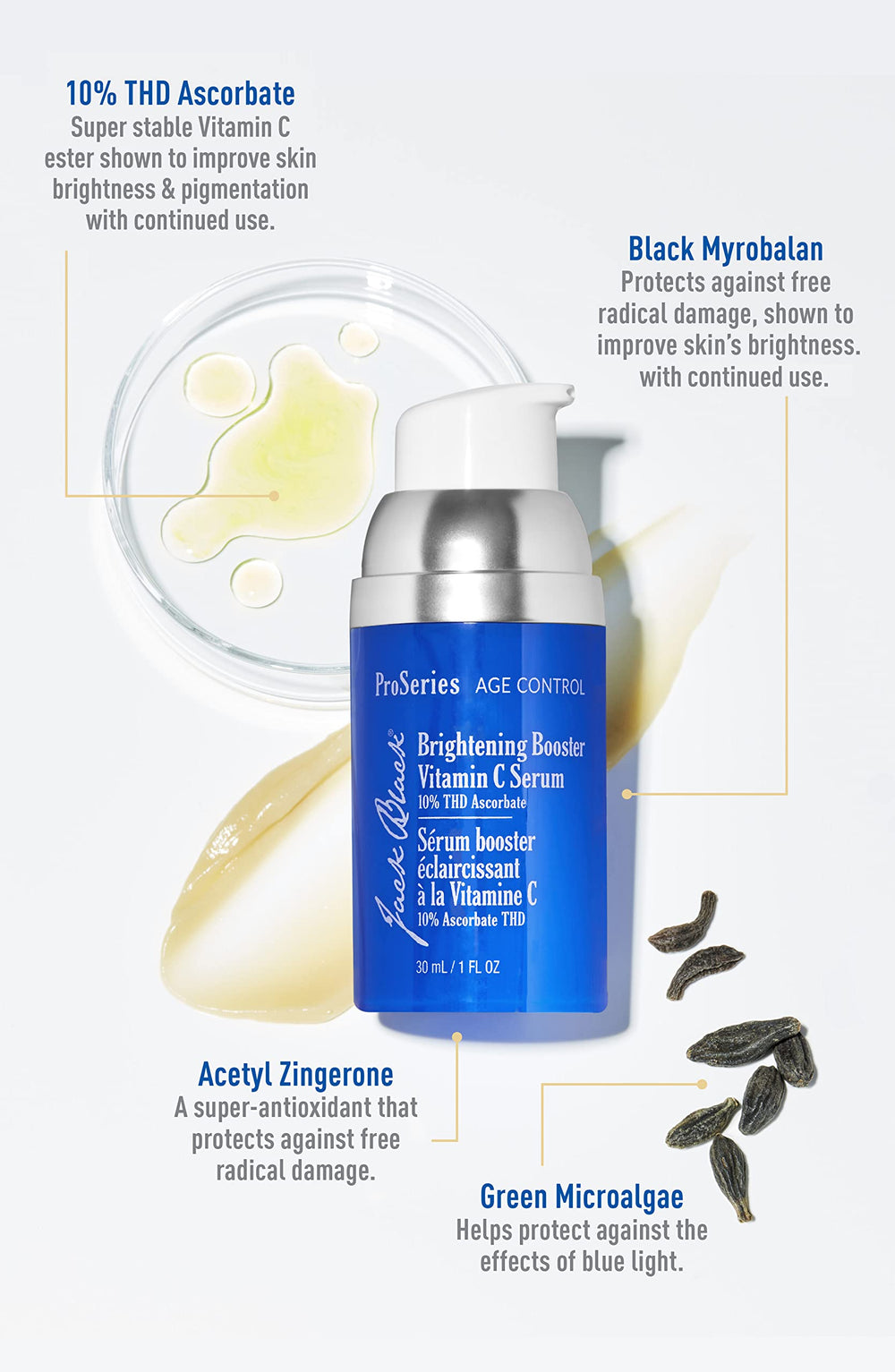 Jack Black serum texture close-up showing lightweight hydrating consistency