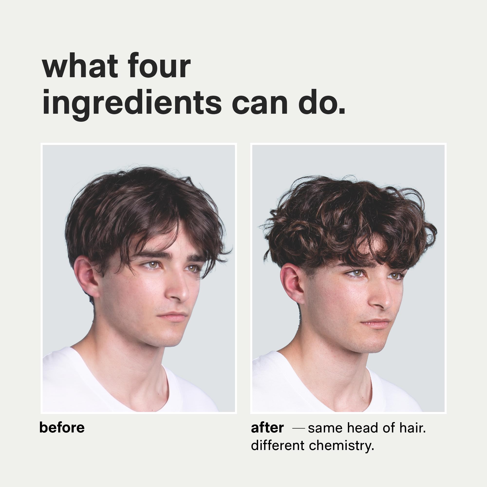 Jack Henry before and after hair comparison showing reduced frizz benefit