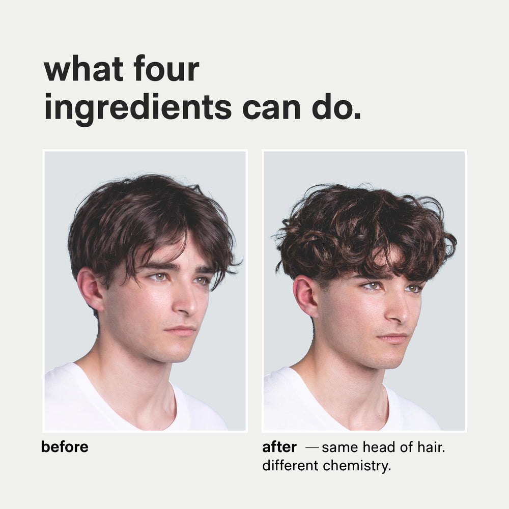 Jack Henry before and after hair comparison showing reduced frizz benefit