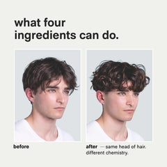 Jack Henry before and after hair comparison showing reduced frizz benefit