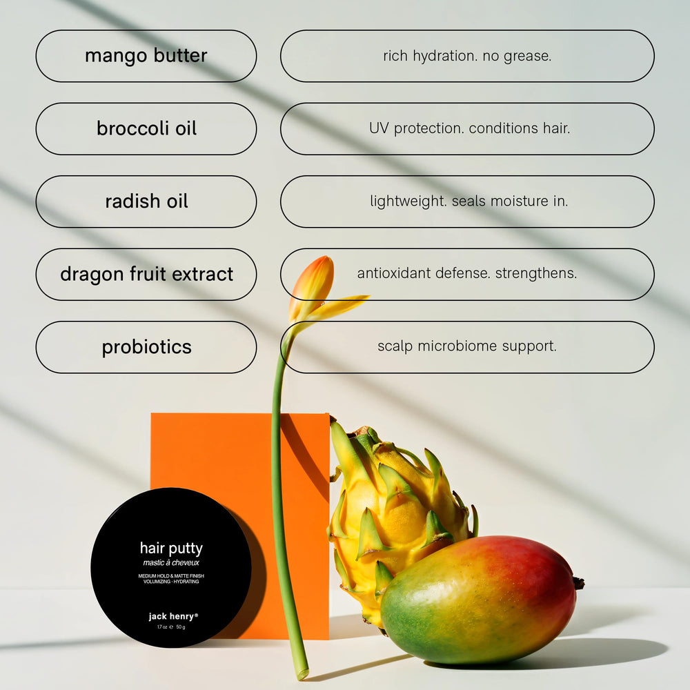Jack Henry close-up label showing ingredients list, emphasizes clean formula benefits