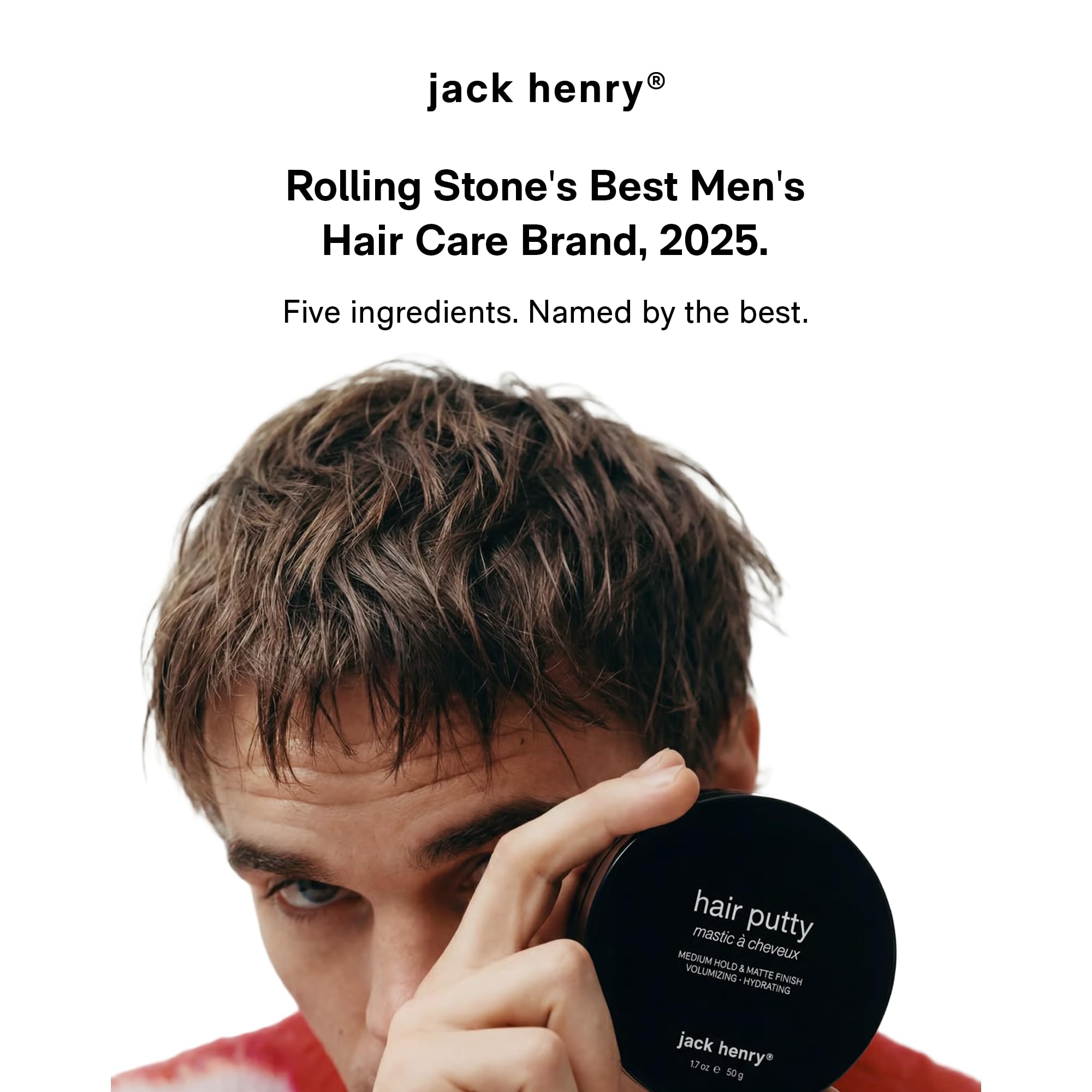 Jack Henry product on bathroom shelf in lifestyle scene, evokes daily grooming use