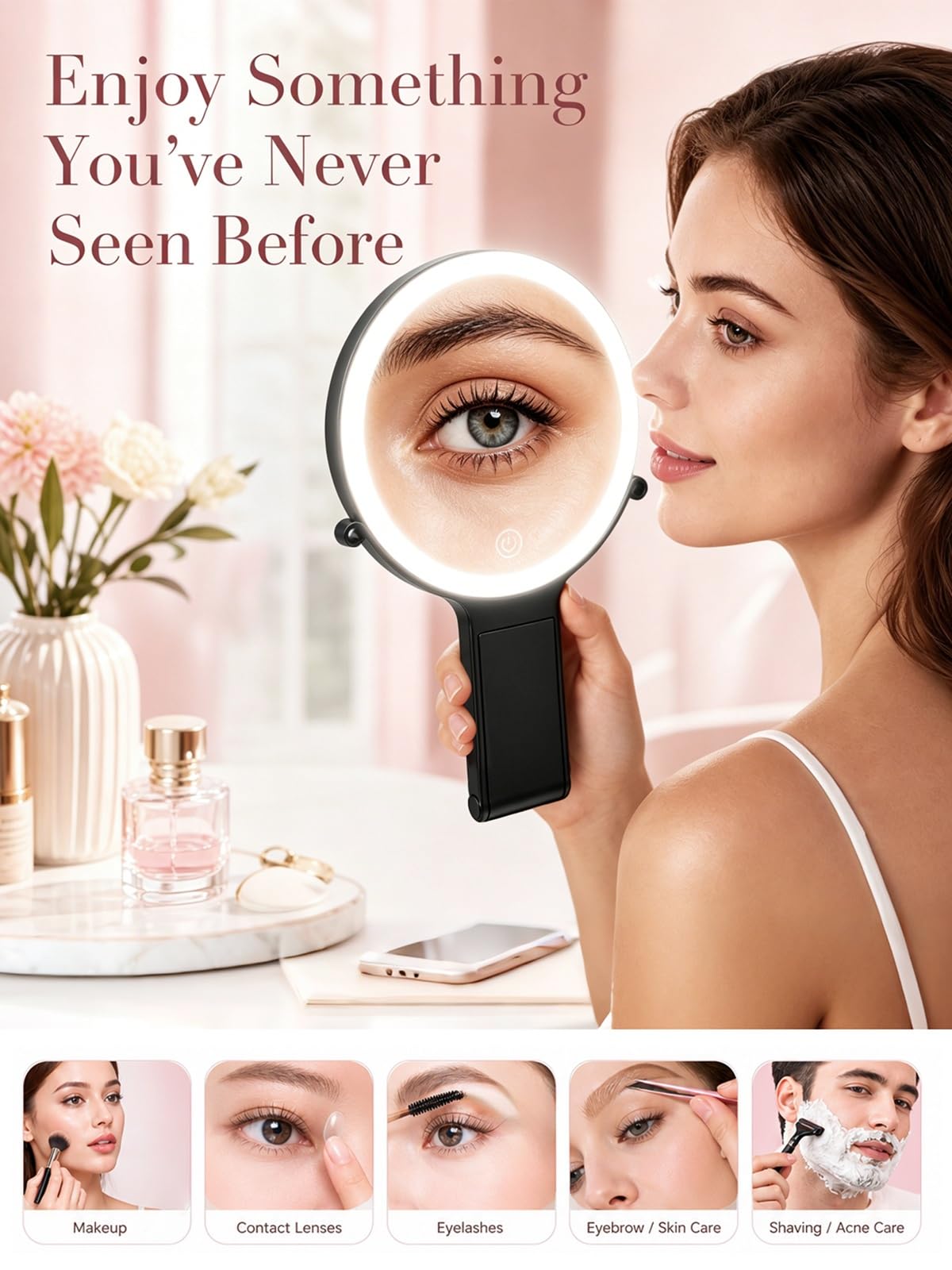 Jadazror in use applying eyeliner for cleaner, accurate makeup lines