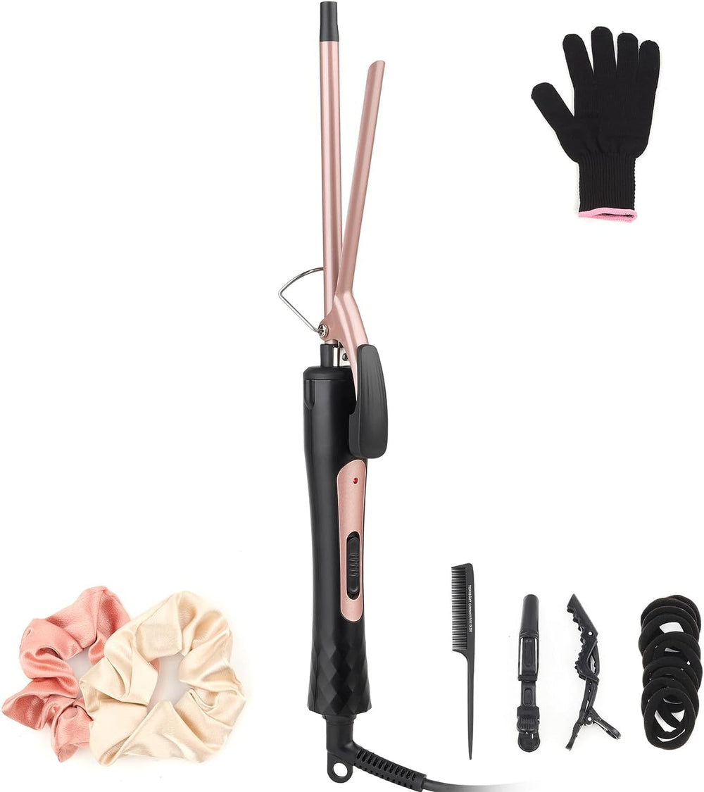 JAETON front view of curling iron showing compact design and easy grip for faster styling