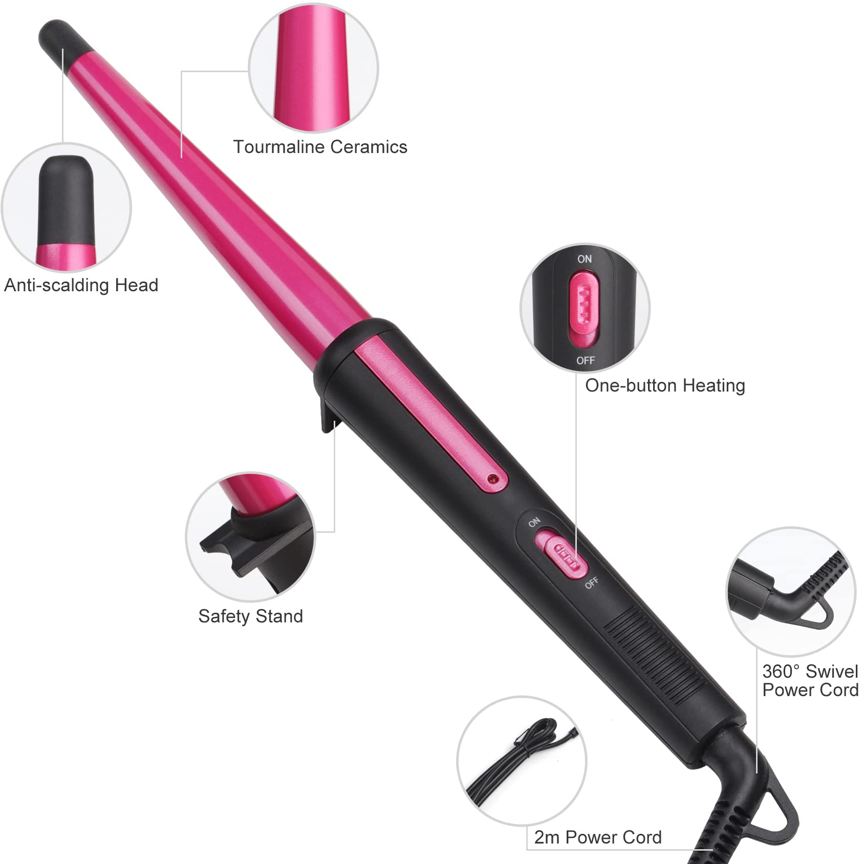 JAETON heat-resistant glove and wand together, improves safety while curling