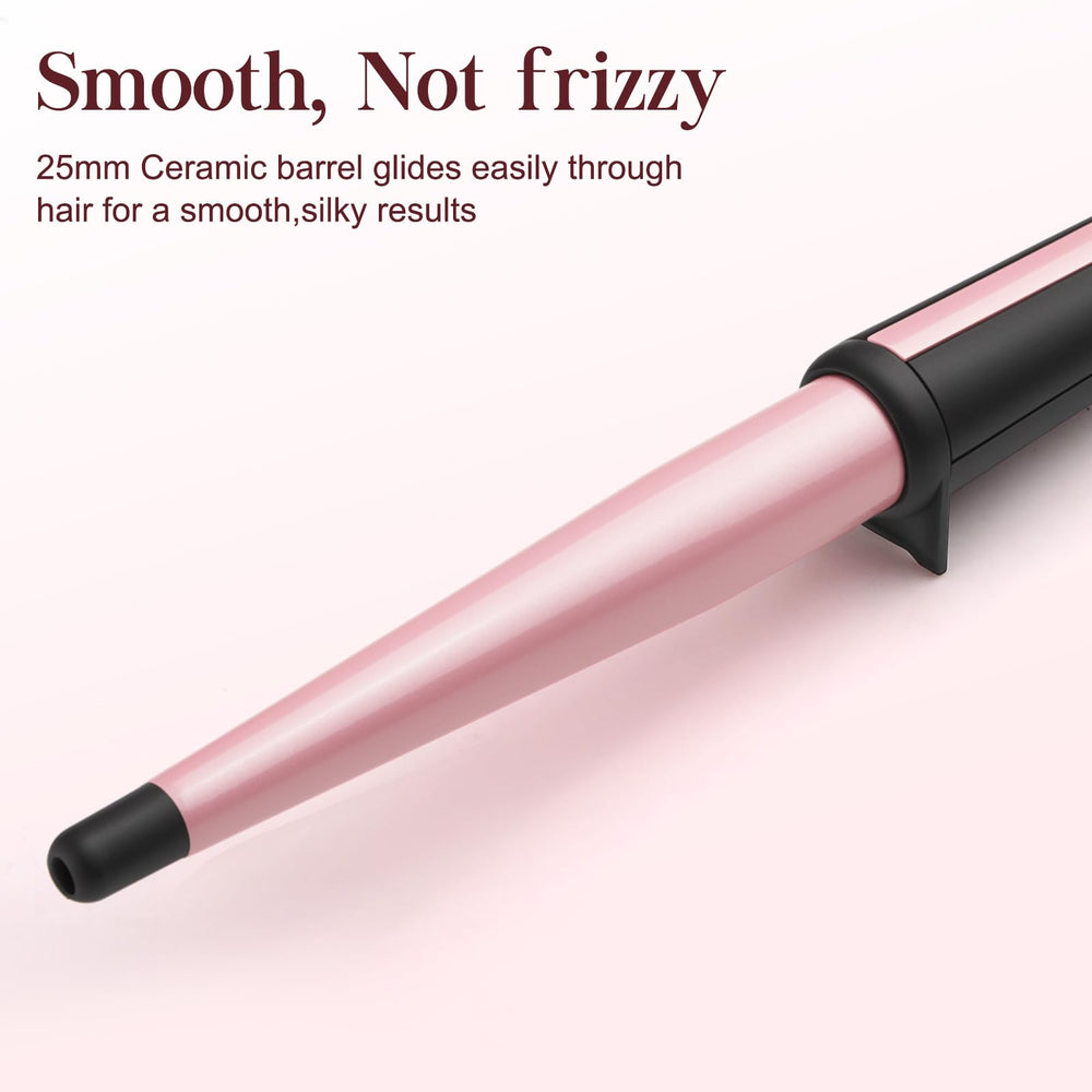 JAETON wand tip with anti-scald tip shown, safer curling without burns