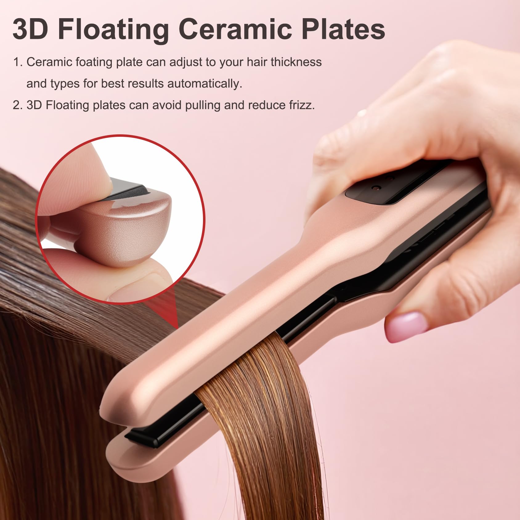 JAETON ceramic tourmaline plate texture detail for smoother, shinier hair