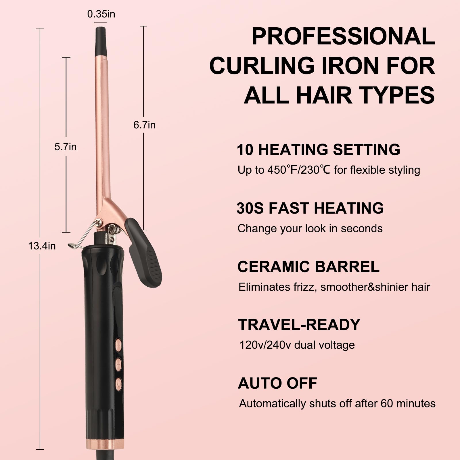 JAETON safety stand and cool tip keeping hot barrel off surfaces to protect countertops