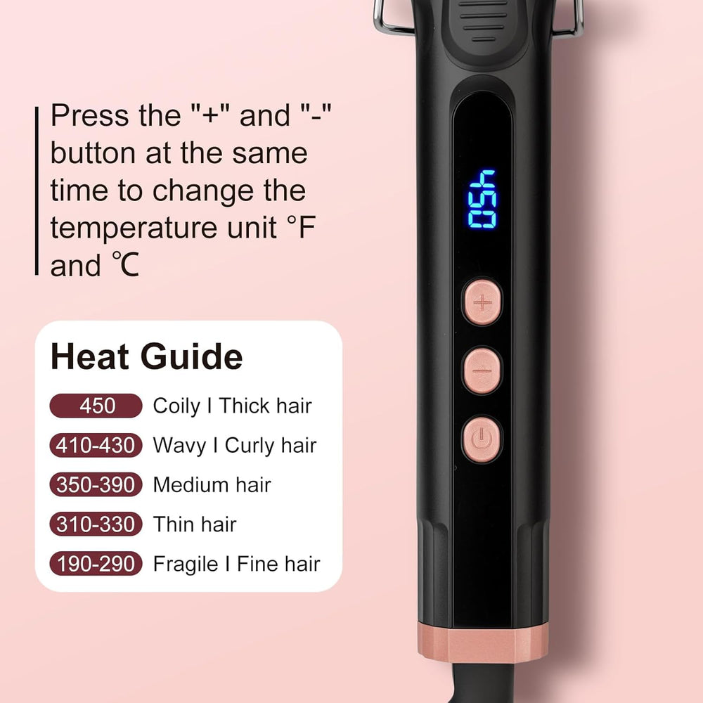 JAETON digital temperature control display allowing precise heat settings for different hair