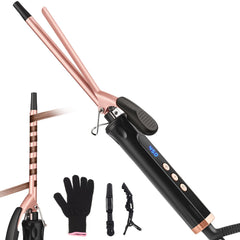 JAETON front view of curling wand showing slim barrel and handle for precision styling