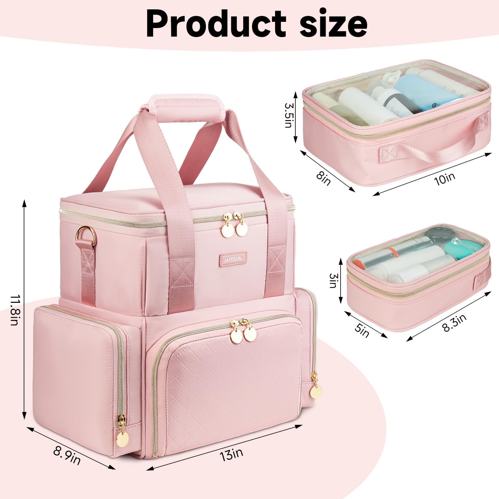 Jaffzora on bathroom counter demonstrating neat storage and easy access