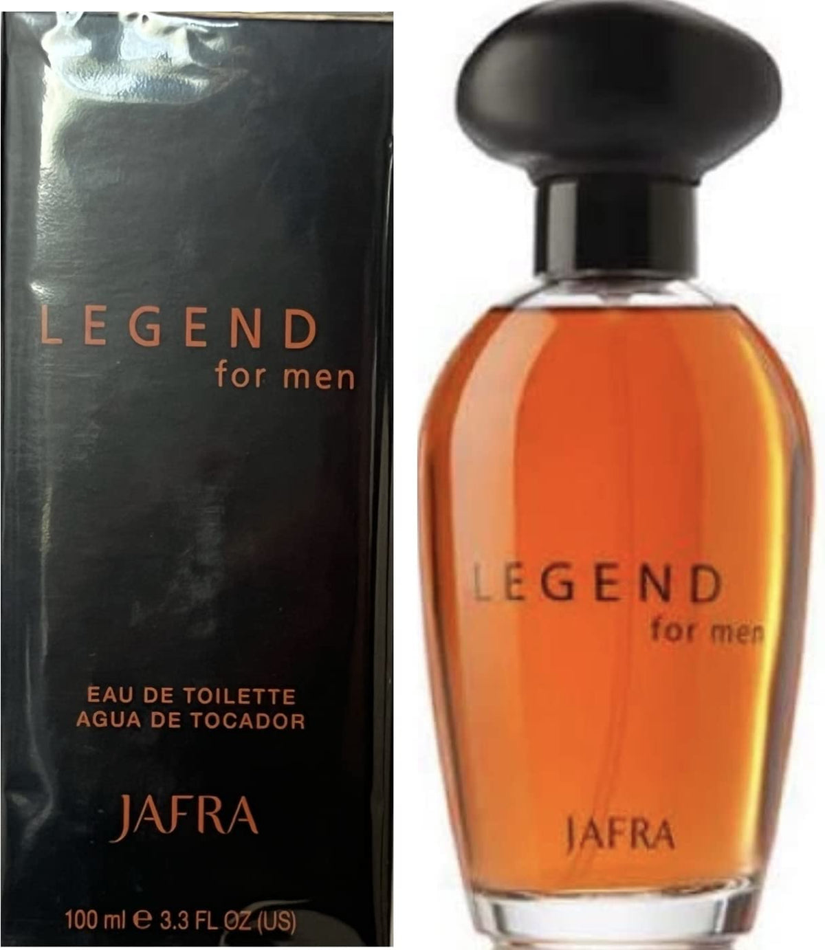 JAFRA Legend front bottle view highlighting design and confident presentation