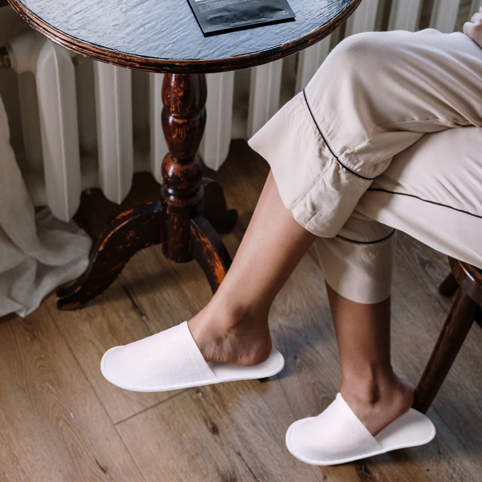 JaGely slippers arranged in a spa setting offering hygienic single-use comfort