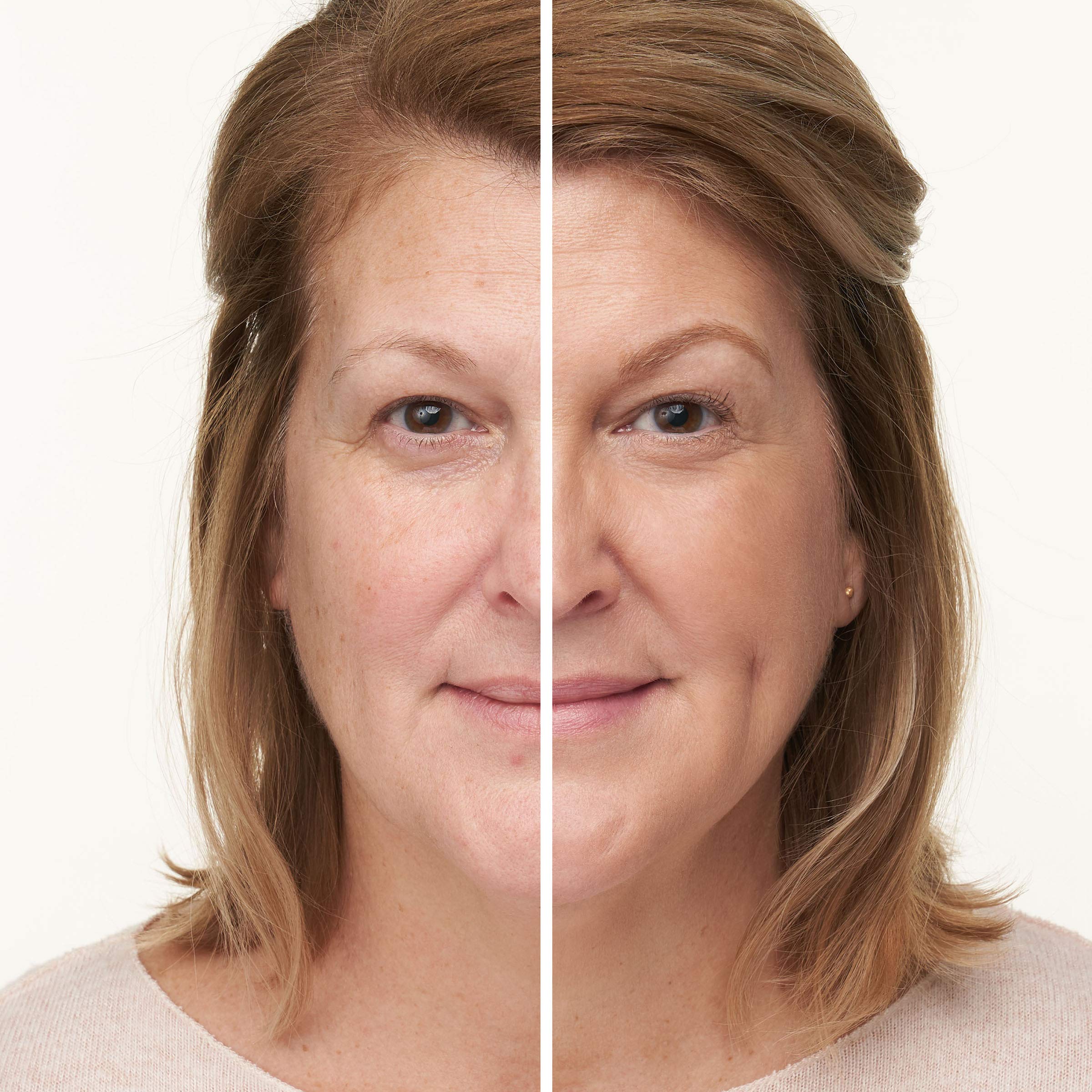 jane iredale application on skin demonstrates coverage and natural luminous finish