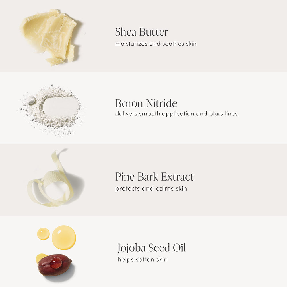 jane iredale Driftwood next to coin for size comparison benefit: compact and portable
