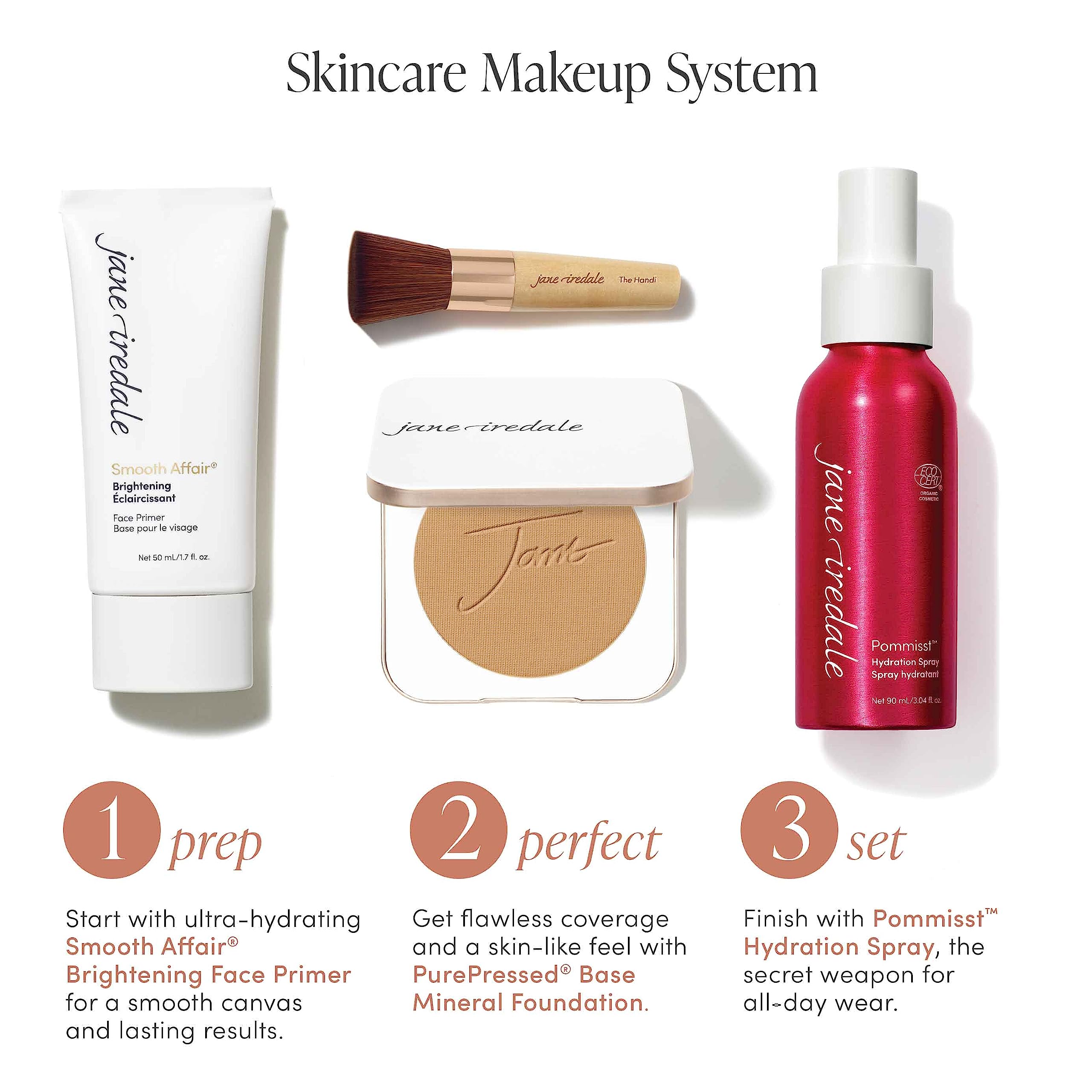 jane iredale model outdoors showing sun-safe, natural-looking coverage
