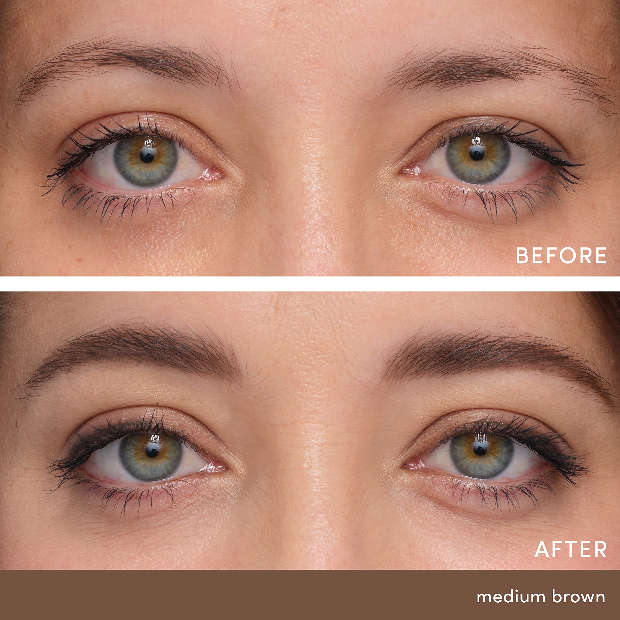 jane iredale PureBrow creamy gel texture swipe demonstrating smooth blendability