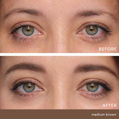 jane iredale PureBrow creamy gel texture swipe demonstrating smooth blendability