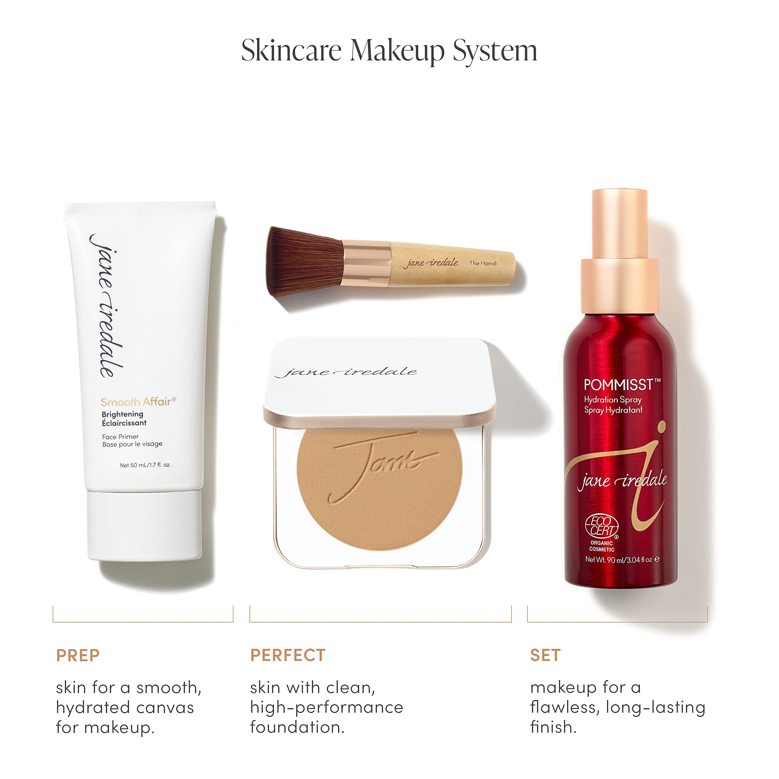 jane iredale vanity lifestyle shot primer beside makeup for effortless morning routine