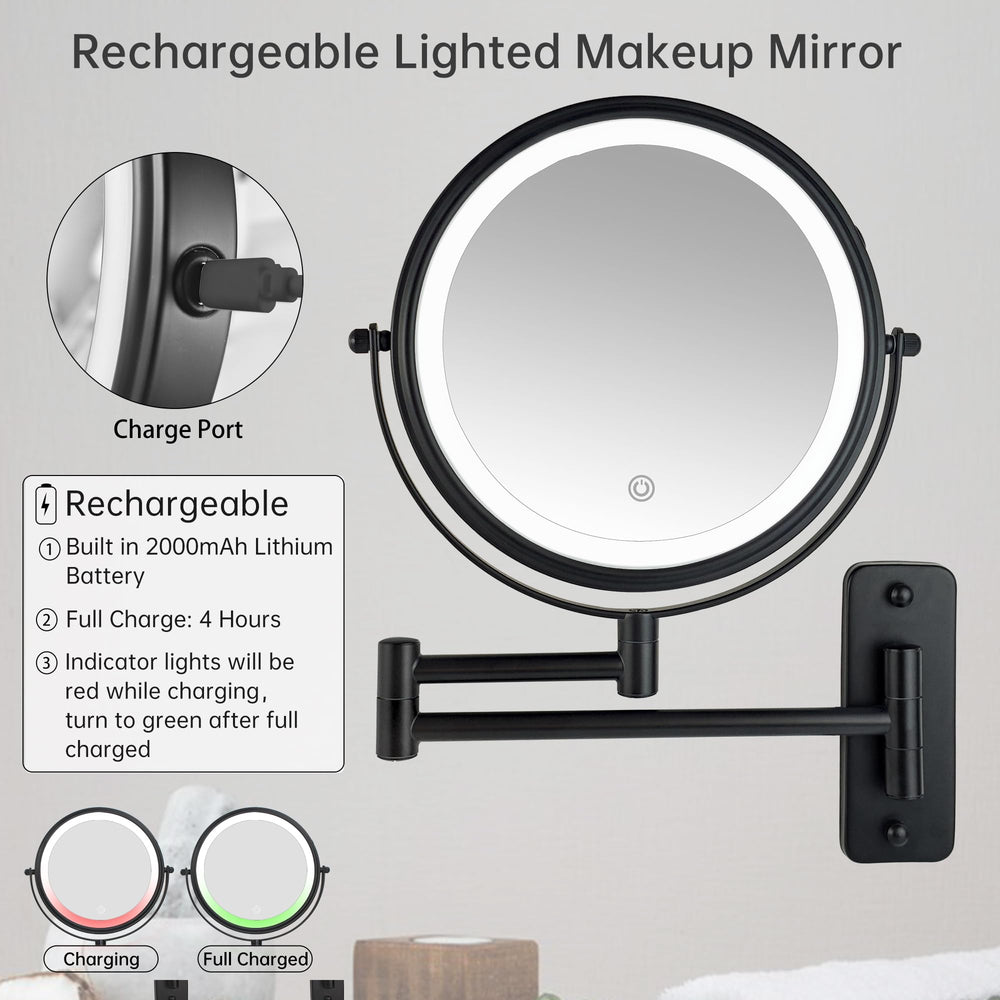 JANEEVA mirror mounted in bathroom demonstrating real-world lighting and styling benefit
