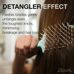 Jäneke Superbrush cushioned bristles close-up reducing pulling and breakage