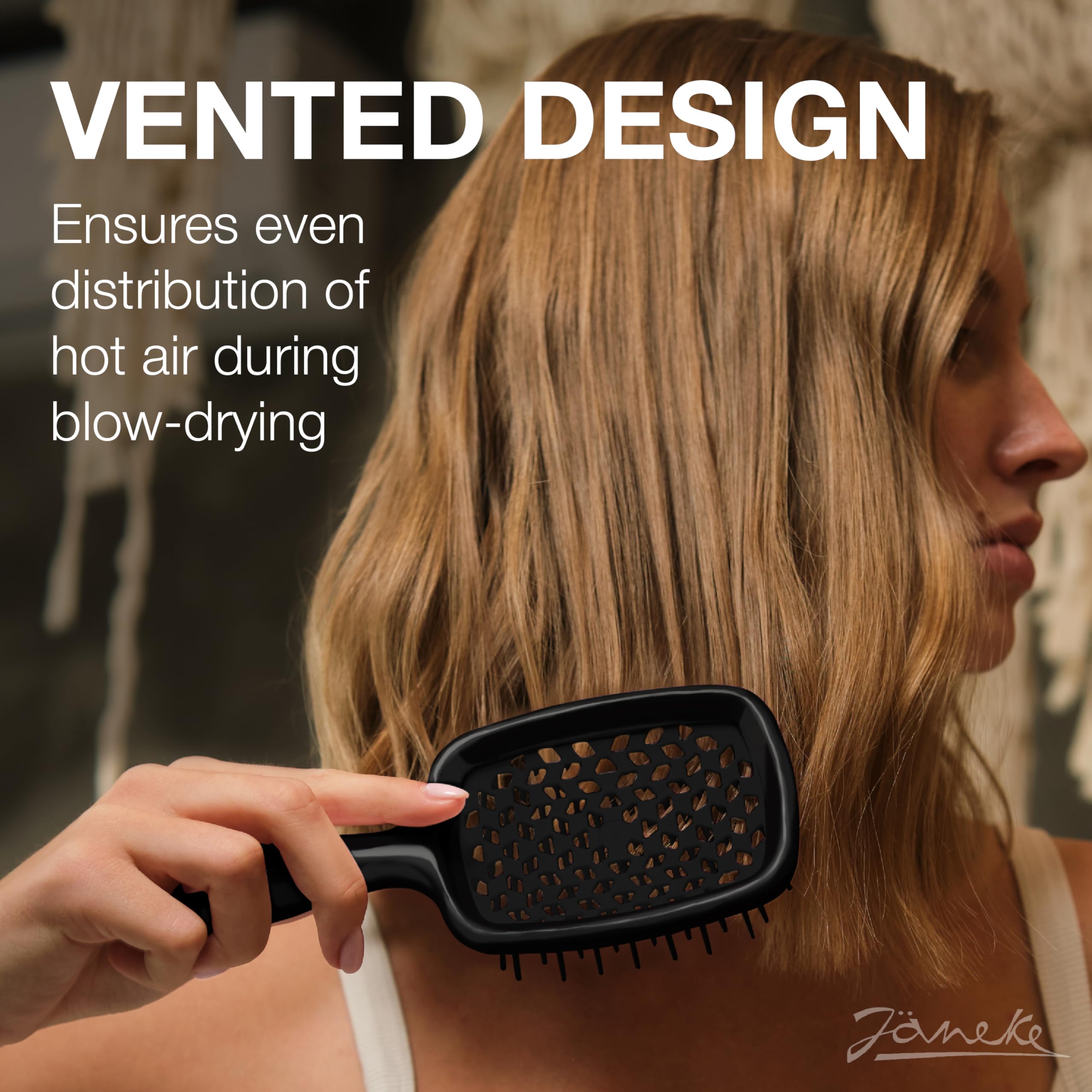 Jäneke Superbrush honeycomb vent detail improving airflow for faster drying