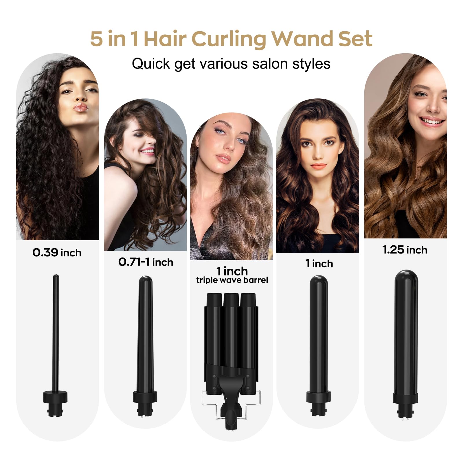 janelove ceramic barrel close-up highlighting smooth coating for frizz reduction
