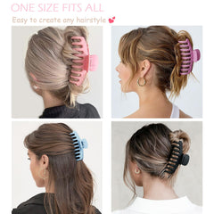 JANFUN rectangle clip securing thick hair with strong hold for all-day wear