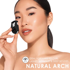 JAPONESQUE close-up of soft lash pad delivering cushioned, gentle lift to protect lashes