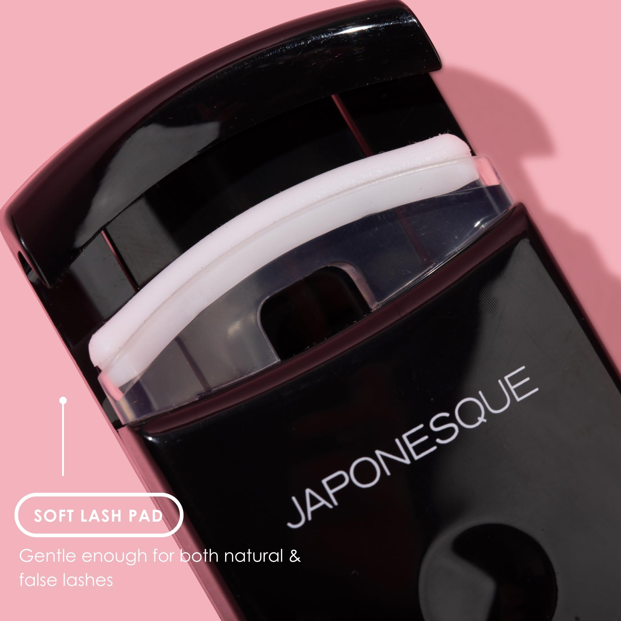 JAPONESQUE curler inside a purse demonstrating on-the-go readiness and space-saving benefit
