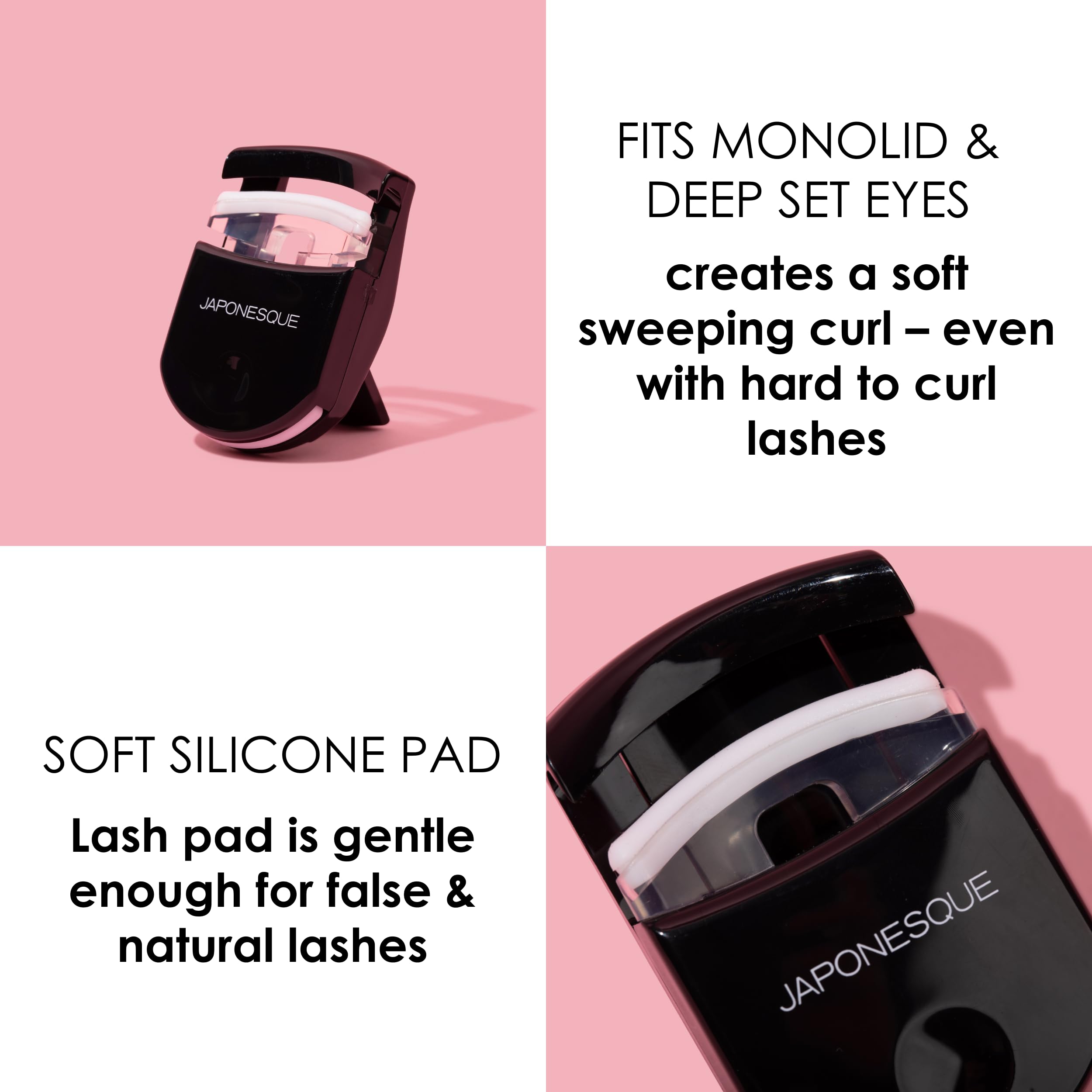 JAPONESQUE two-pack presentation and minimal packaging showing value and backup curler
