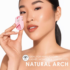 JAPONESQUE close-up of soft lash pad highlighting gentle cushion for safe curling