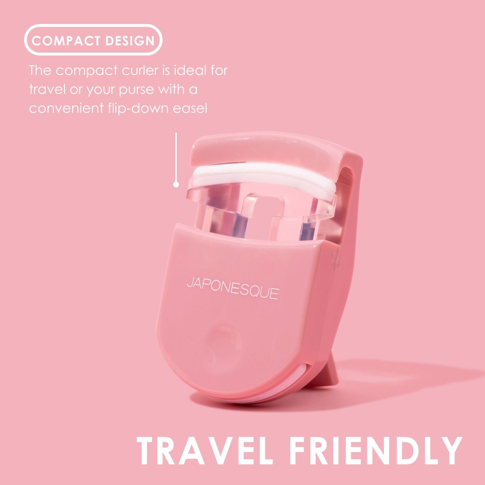 JAPONESQUE travel curler open to reveal secure mechanism and smooth action