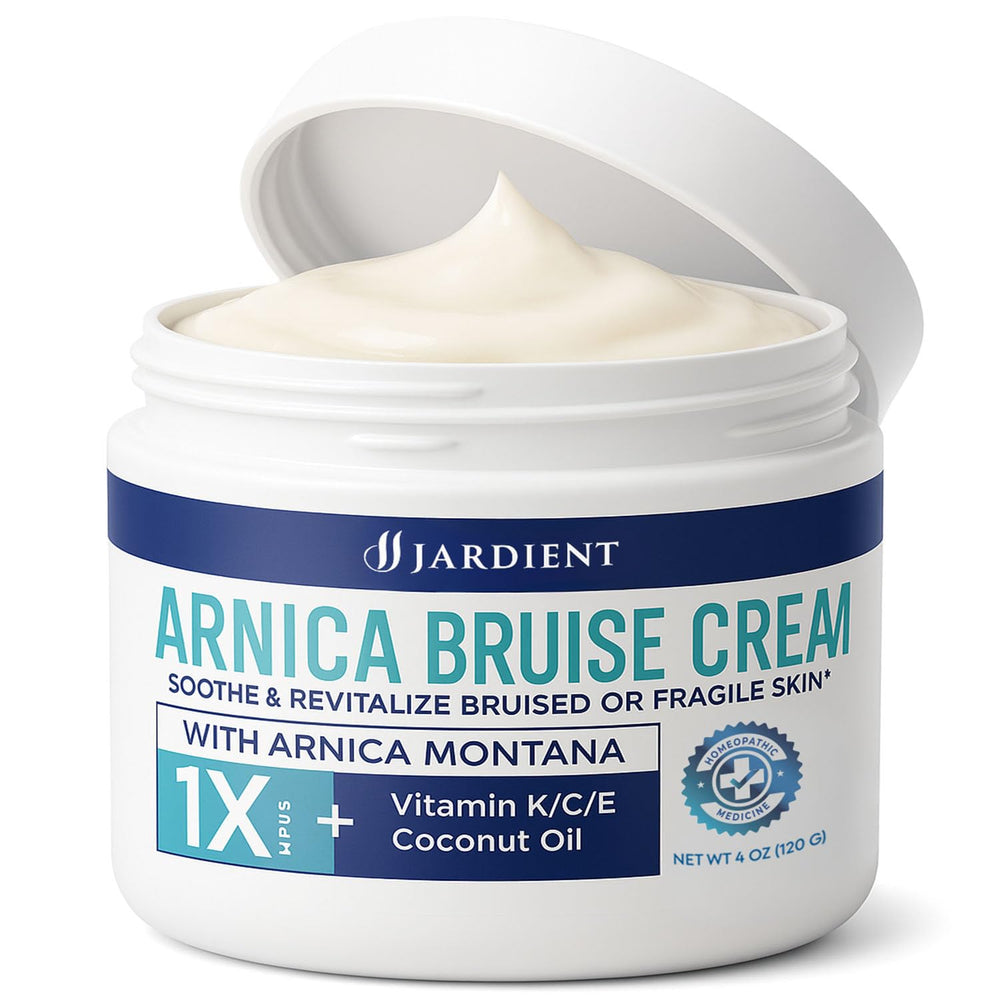Open Jardient jar with visible cream suggesting fresh, ready-to-use hydration and texture