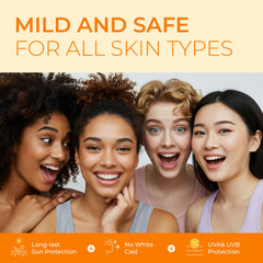 Jardient sunscreen applied on forearm demonstrating instant blend and coverage