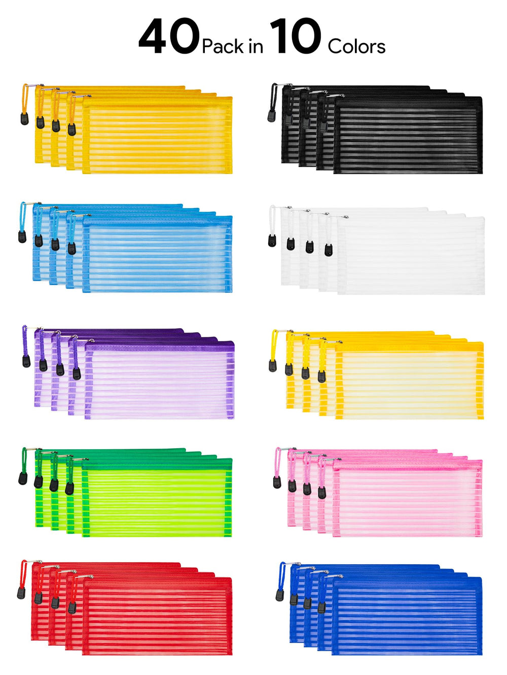 JARLINK row of ten colors for quick color-coded organization