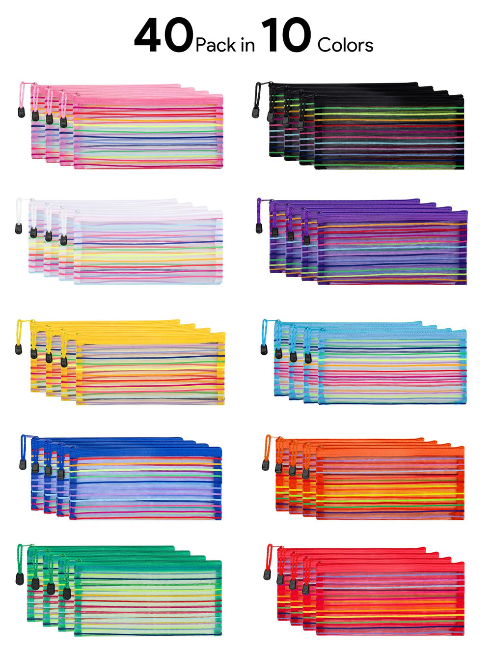 JARLINK pouch open with pens and cables showing organized storage benefit