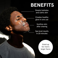 JAXON LANE split-fit mask applied top-half for beard comfort