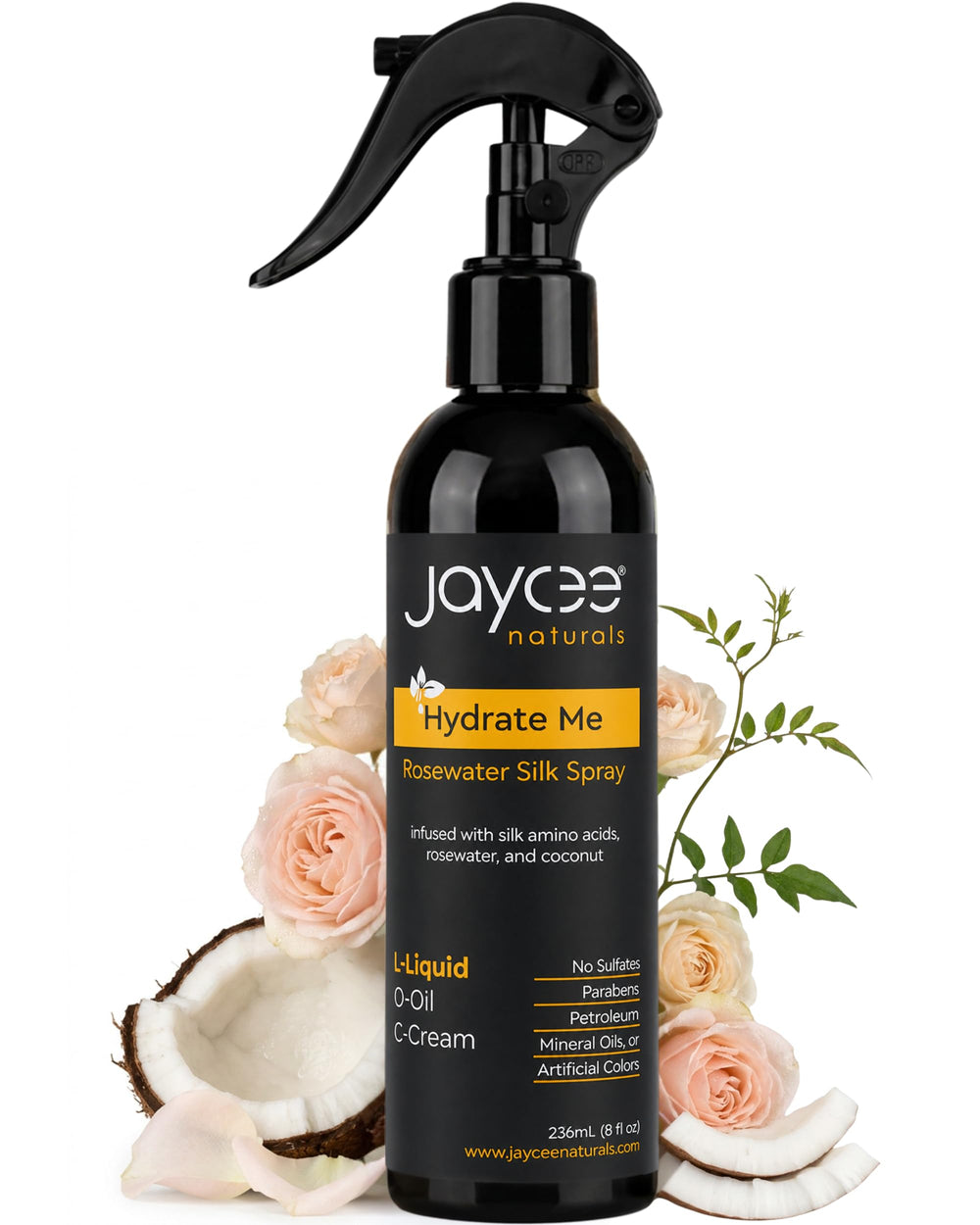 Jaycee Naturals front bottle showing product label and benefits