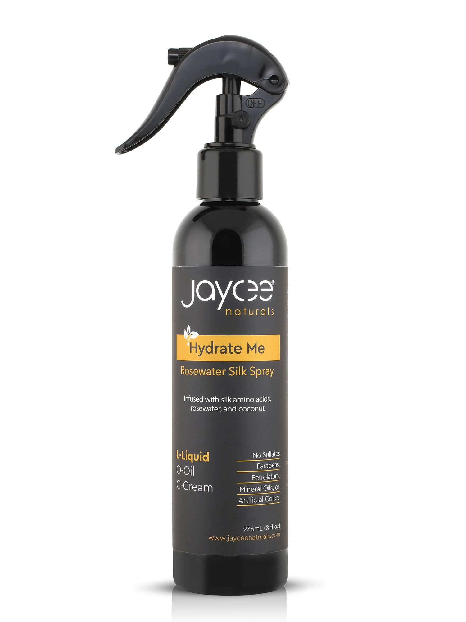 Jaycee Naturals oil sealing on edges improving strength and reducing frizz