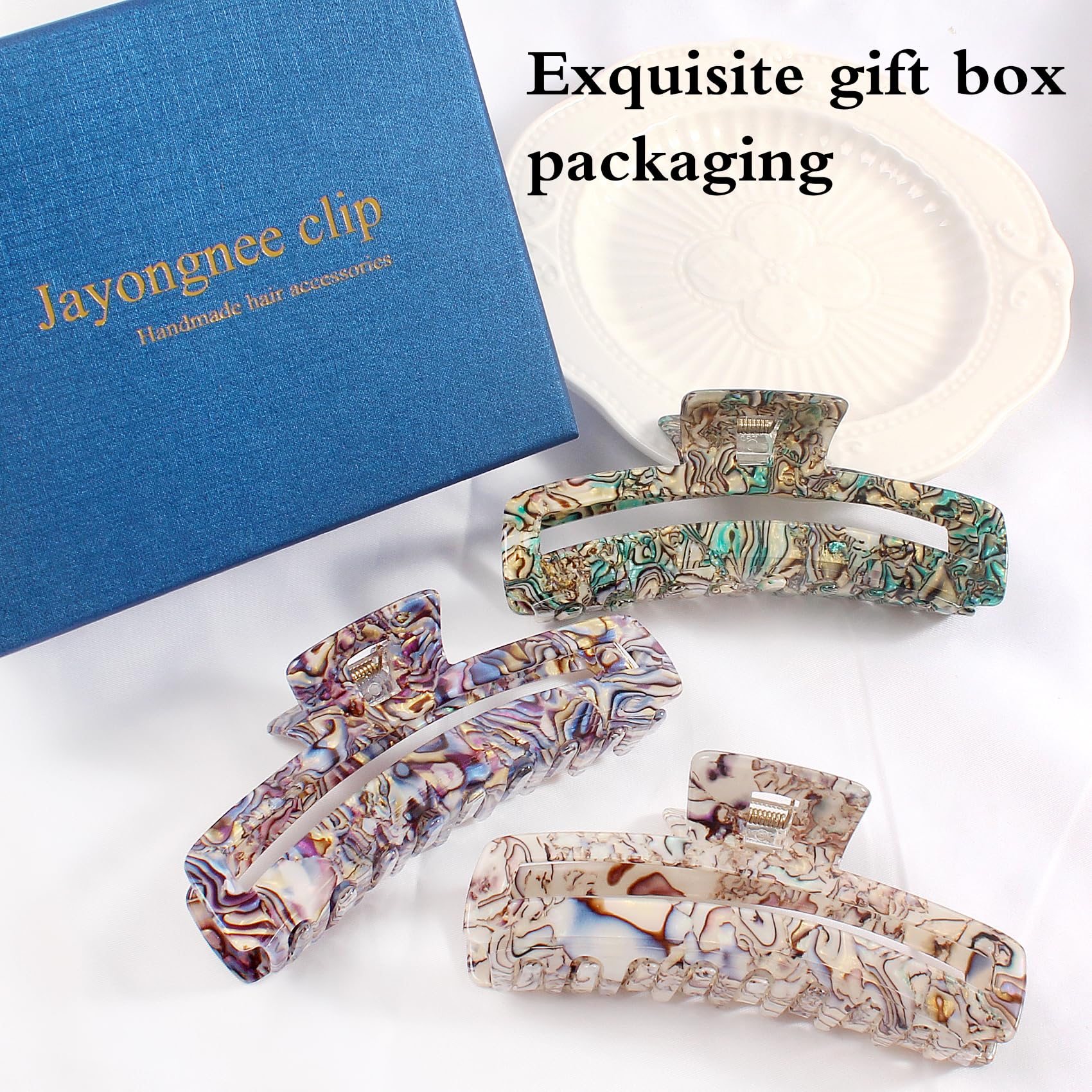 Jayongnee clip gift box open displaying four clips for gifting convenience