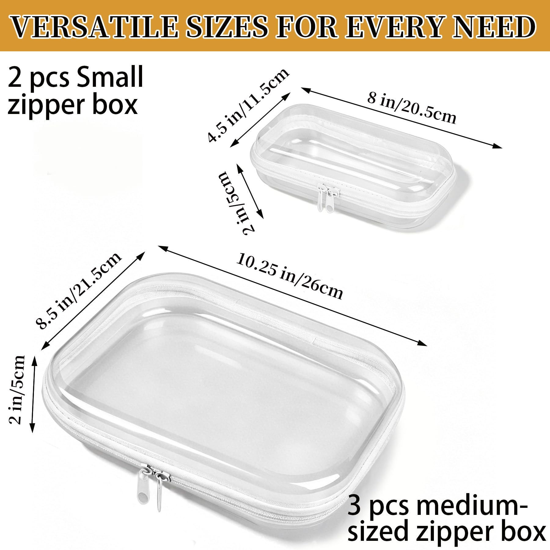jayuwe large clear hard shell case front view protecting bulky items