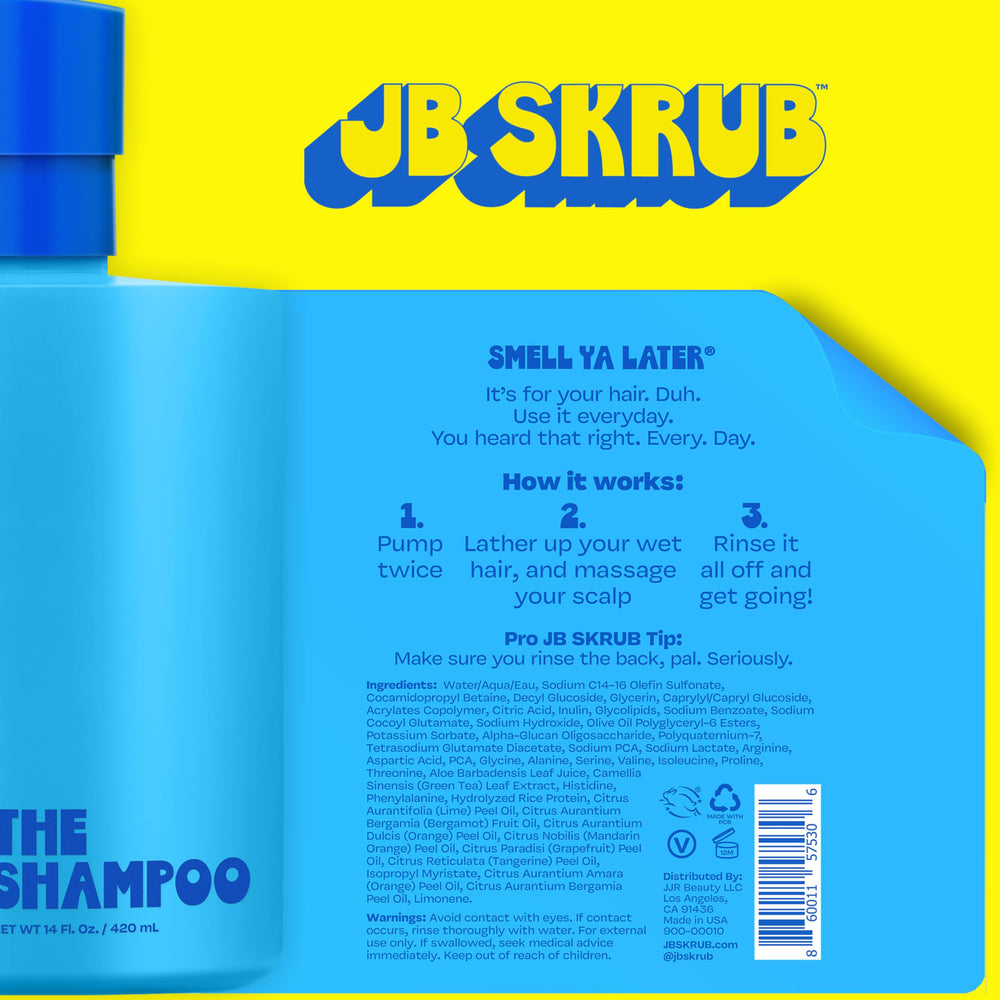 JB SKRUB close-up of creamy lather texture demonstrating gentle cleanse